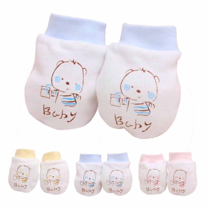 Winter Baby Handschoenen 1 Paar Leuke Cartoon Baby Baby Jongens Meisjes Anti Scratch Wanten Zachte Pasgeboren Handschoenen