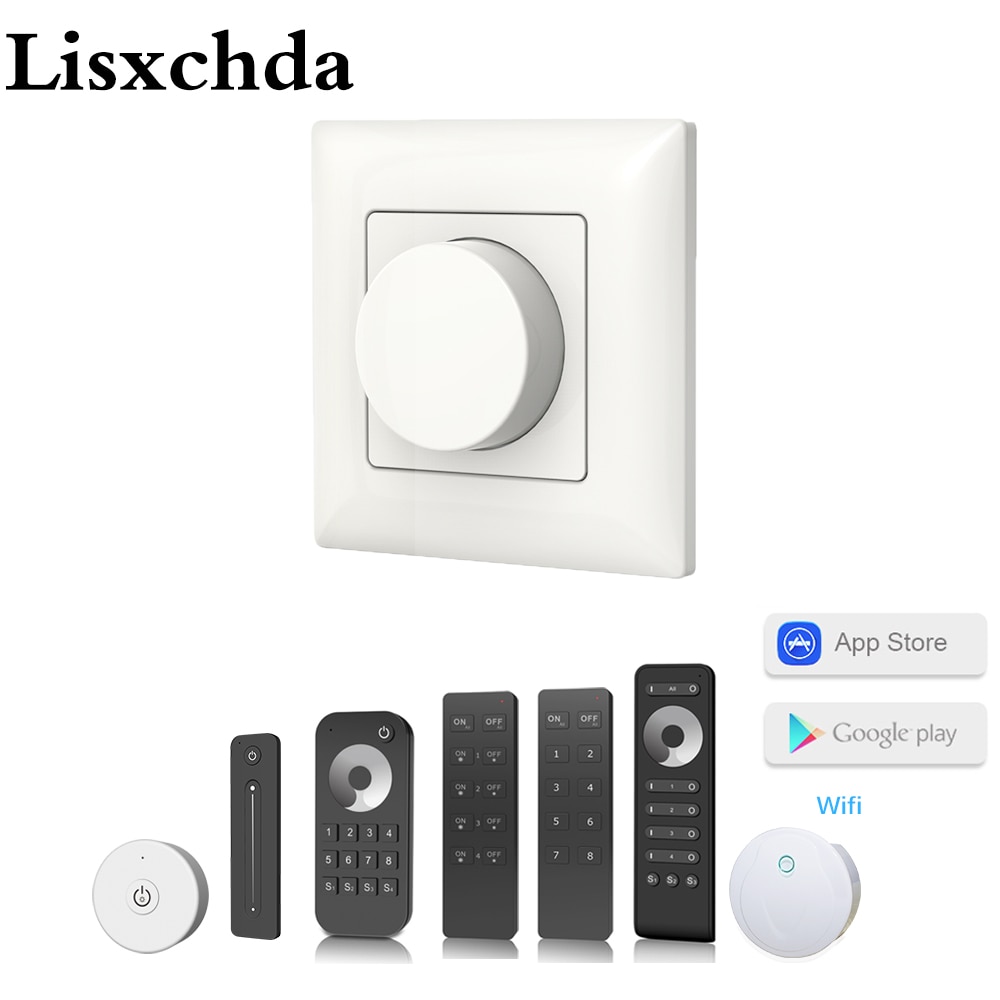 led Dimmer 220V KS LED Wall Mount Manual Knob Panel Triac Dimmer 110V-240V dimming for led Lamp Panel Dimmable Knob Switch