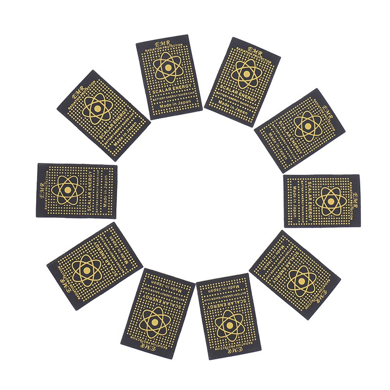 10 stuks emr scalaire energie telefoonstickers anti-stralingschip schild houden de gezondheid van laptop anti-emk emf bescherming voor zwangere vrouwen