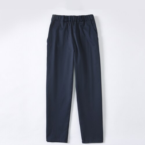 Pantalones de uniforme escolar para niños, pantalón informal fino, azul oscuro/caqui, de algodón, para adolescentes, 8, 10, 12 y 14 años, Verano: Dark Blue / 14