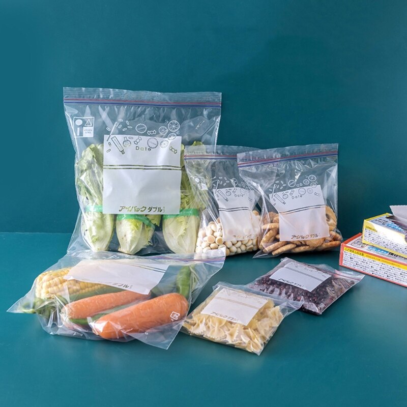 Bag Zip Lock Plastic Bags Sealing Bag Transparent PE Poly Bags Fresh Storage Food Envelope Bag Reusable Zip Bag