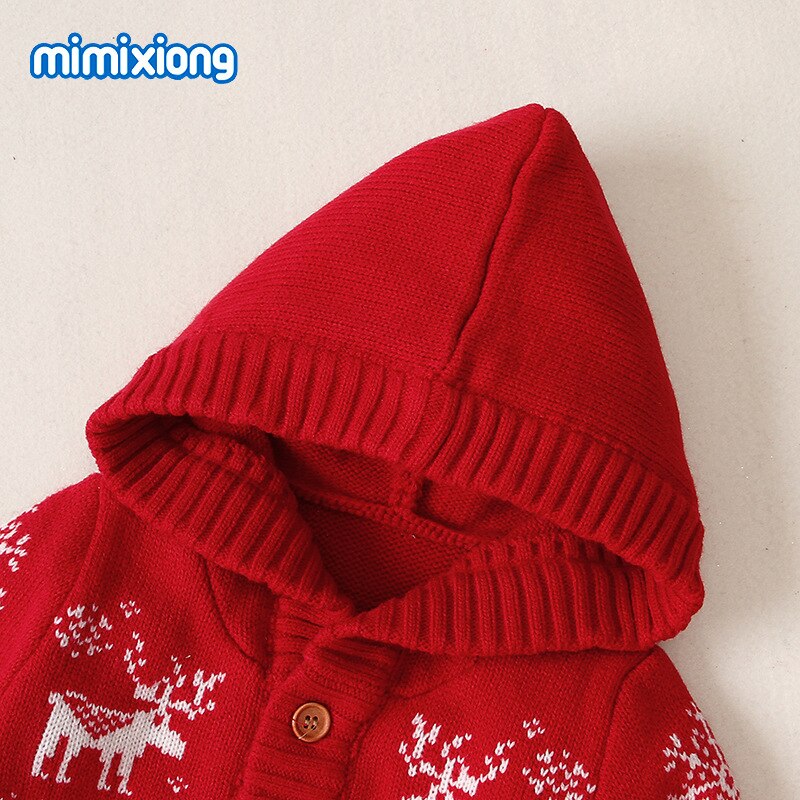 Knit Baby Sweater Winter Infant Newborn Cardigan Sweaters For Toddler Boys Hooded Jackets Button Up Autumn Baby Girls Coat