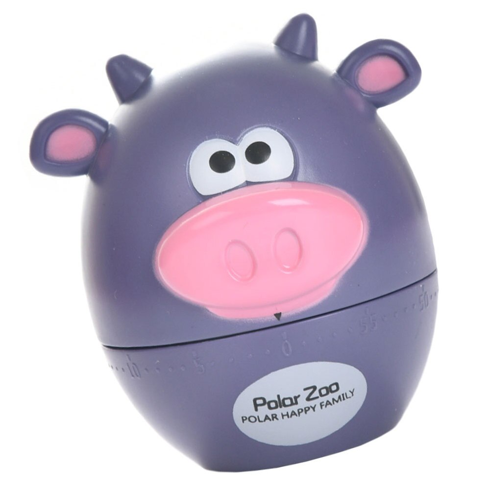 1Pc Kitchen Countdown Timer Cartoon Time Reminder Baking Supply(Purple)