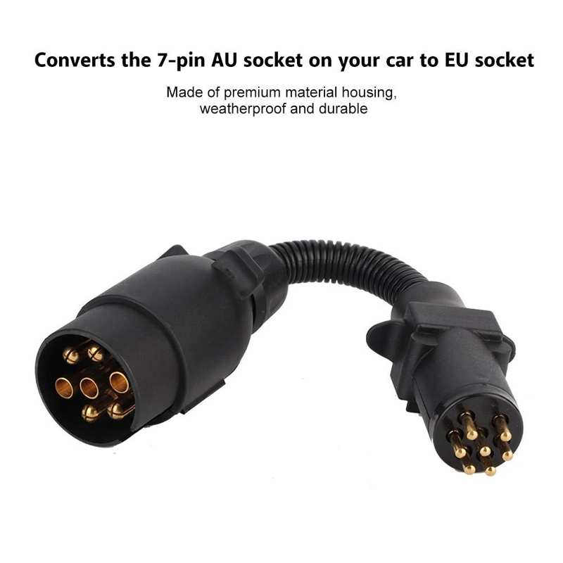 Plate Alternator Truck Generator 7-Pin AU to EU Plug Car Trailer Plugs Socket Adapter Converter Caravan Towbar Towing