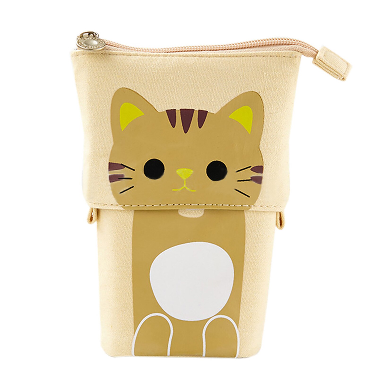 Trousse porte crayons, motif gros chat mignon, fournitures scolaires de , boîte à crayons, papeterie,: D
