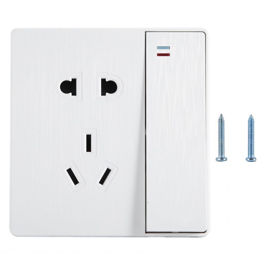 Wall Mounted Wall Socket Outlet with Switch for Home Bedroom Bathroom Chinese Plug 220V