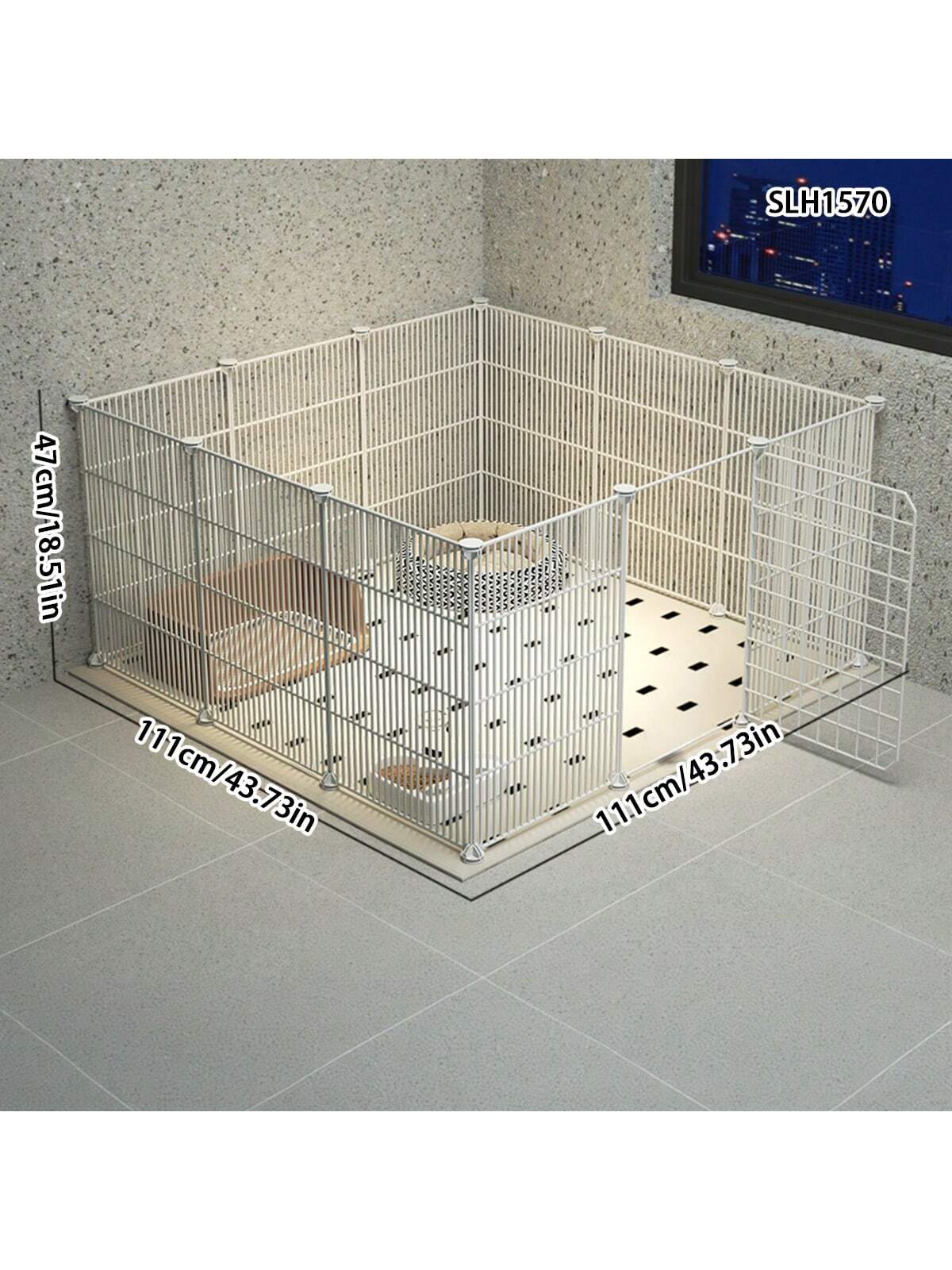 Pet enclosure Indoor home free assembly Teddy fence tight mesh small puppy escape proof dog cage