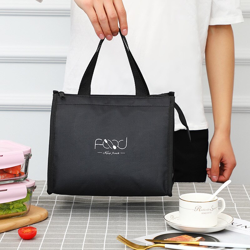 Simplicity Lunch Bag Office Worker Bring Meals Thermal Pouch Child Picnic Beverage Snack Fruit Keep Fresh Handbags Accessories