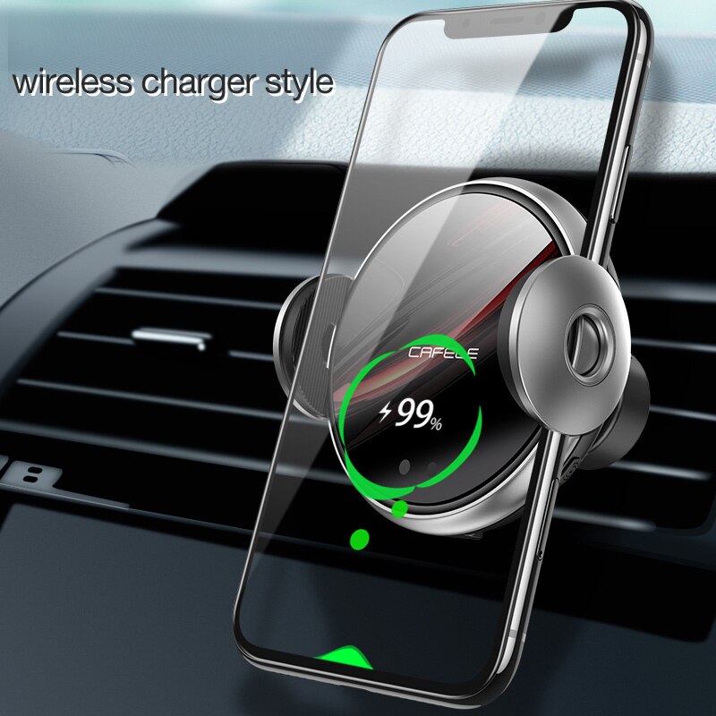 Cafele 10W Wireless Car Charger Voor Telefoon in Auto Draadloze Oplader Intelligente Infrarood Snelle Draadloze Opladen Auto Telefoon Oplader: Default Title