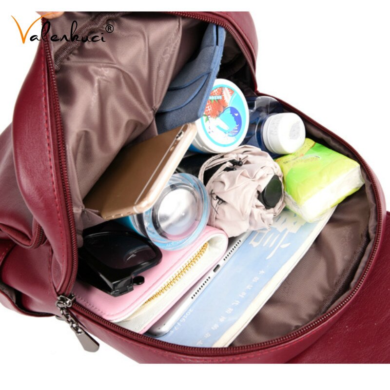 Mochila de cuero para ordenador portátil para mujer, morral femenino de lujo a la , bolso escolar Vintage, novedad de