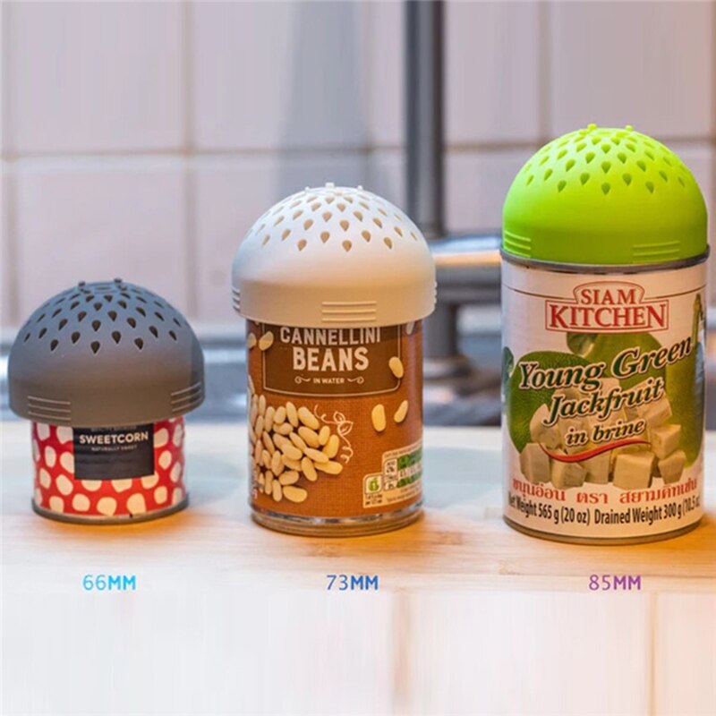 Flerbruks silikon mikrokjøkken dåsebeholder lokket matnett hurtig matlaging til drenering kikerter nyrebønner hermetisert frukt