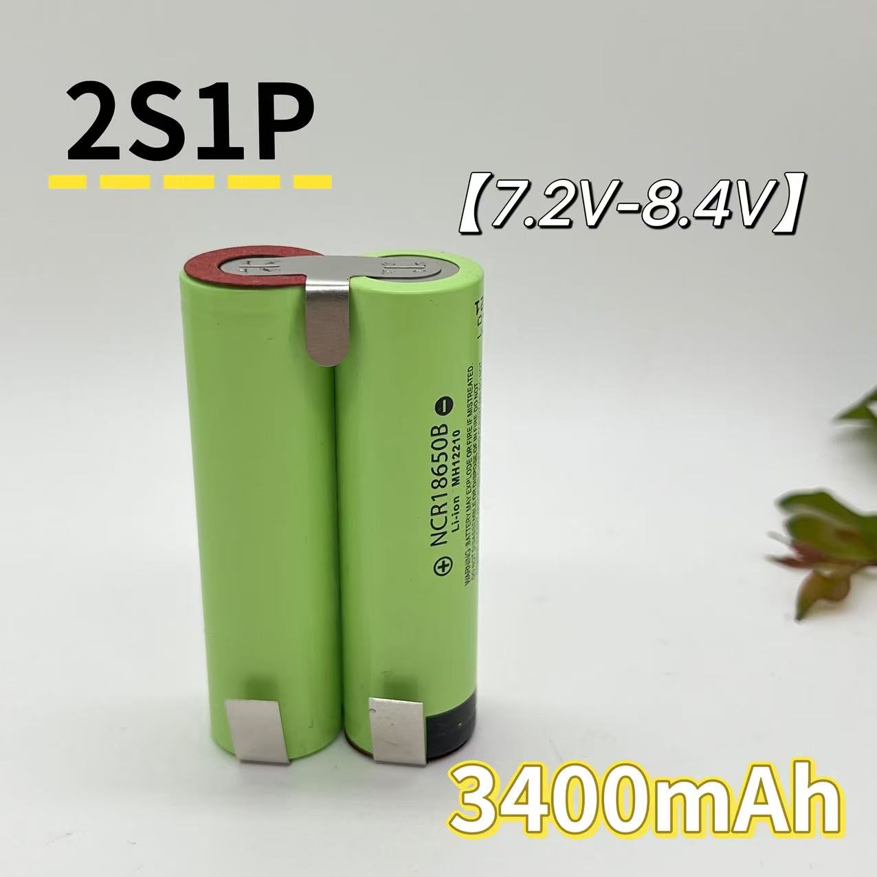 Batería de iones de litio NCR18650-34B 2S1P/2S2P/3S1P/3S2P/4S1P/4S2P/5S1P/5S2P/6S1P/6S2P 7,2 V-25,2 V 3,4/6,8 Ah paquete de batería para destornillador: green