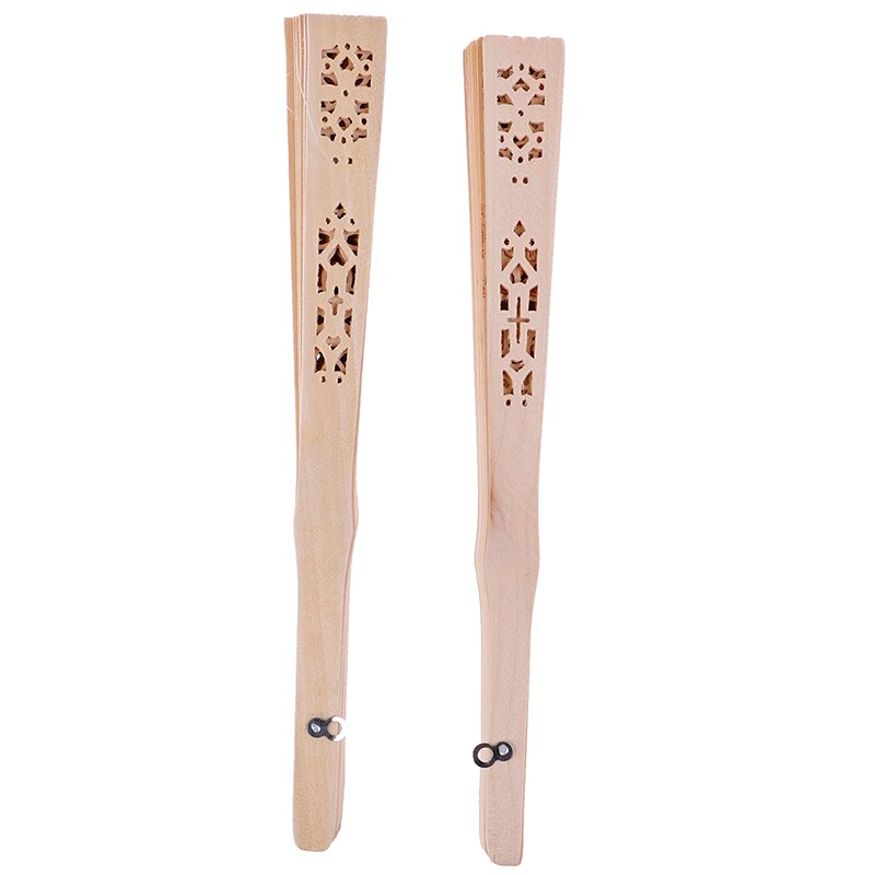 1 stk original træhåndblomst bambus lomme fan dekoration fiestas kinesisk japansk foldevifte til boligindretning