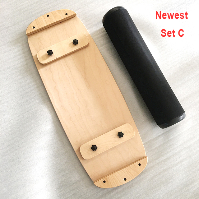 Fitness Balance Board Trainer Wooden Training Equipment for Fitness Workout Hockey‎ Skateboarding Surfing Snowboarding: C