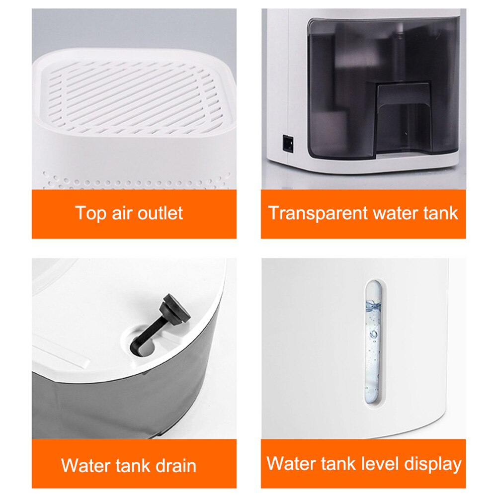 850ml casa mini semicondutor desumidificador umidade absorvente guarda-roupa purificador de ar máquina economia de energia para o banheiro