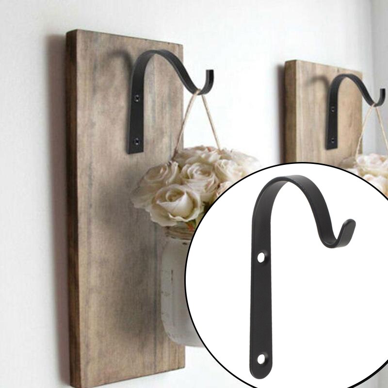 4pc metalen haken, j-haak, vintage wandhanger, schroefhaken voor hangende planten, beugel voor bloemenmand, lantaarn, doek, handdoek, jas, hoedenrek