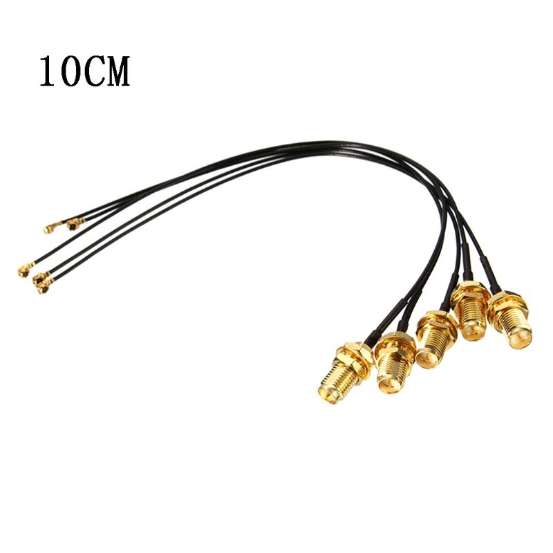 5PCS Extension Cord IPX to RP SMA Female Connector Antenna WiFi Pigtail Cable IPX to RP-SMA Jack Male SMA to IPX 1.13 Cable: 10CM