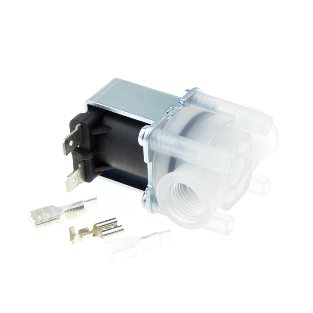 Válvula Solenoide eléctrica de plástico, 12V, 24V, 220V, 1/4 ", hilo femenino Normal de cierre, sistema de ósmosis inversa de agua