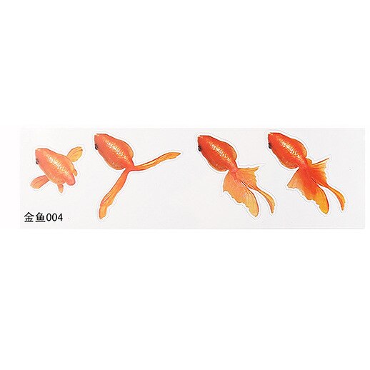 Resin Goldfish Sticker 3D Resin Goldfish Sticker Material Sticker Crystal Epoxy Goldfish Painting: 004