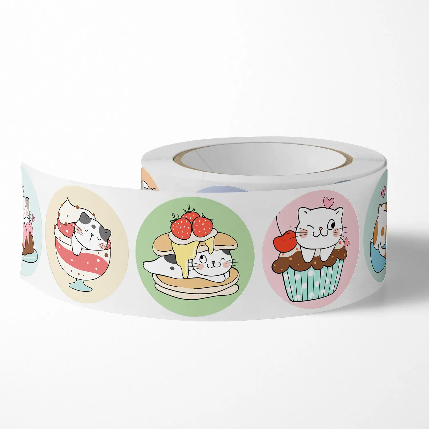 100-500Pcs 8 Leuke Kat Party Adhesive Diy Seal Stickers Decoratieve Album Dagboek Cartoon Label Decor Briefpapier sticker