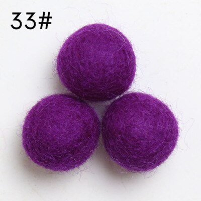 2.3cm 10Pcs 100% Wool Wool Felt Balls Lovely Diy Round Wool Ball Colorful Pom Poms craft Supplies handcraft Home Decro: 33 zi luo lan