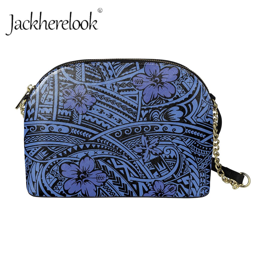Jackherelook dames crossbody tas met rits en polynesisch hibiscusbloempatroon, prachtige boodschappentassen: Zbab 077 d 49