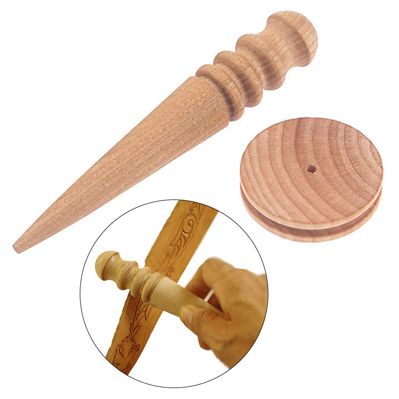 Leathercraft Edge Trimmer Polishing Tool Milling Leather Multifunction Round Stick Trimming Slicker DIY Leather Tools