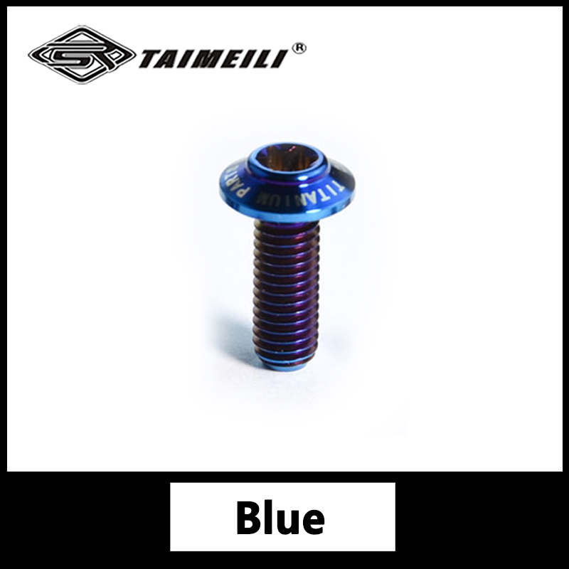 TAIMEILI titanium legering paraplu hoofd schroef T1 serie standaard paraplu hoofd M5x10-30mm motorfiets modificatie 1pcs: Blauw / M4*8 mm