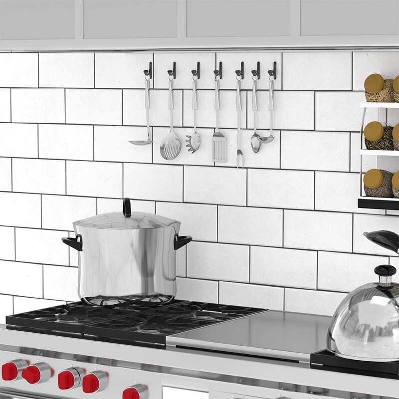 8 Pack Wall Mounted Coat Hooks Heavy Duty Utility Clothes Hat Bag Hanger Rack with Screws Anti-Rust Hanging Organizer