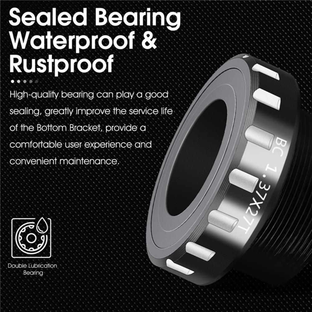 Bike Bottom Bracket Great 6061 Aluminum Alloy Smooth for Mountain Bike Thread Bottom Bracket Bicycle Bottom Bracket