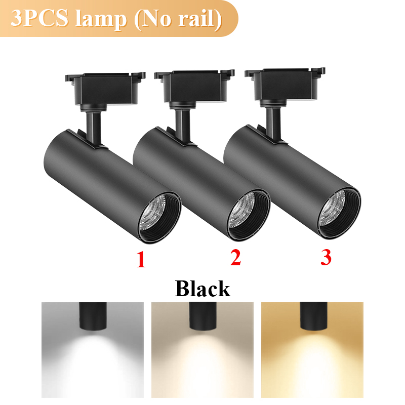 Set Spot Led Track Light Rail 220v Led Ceiling Adjustable Spotlights 30W Fixture Bedroom Kitchen Store Living Room Decor Light: dark blue / black