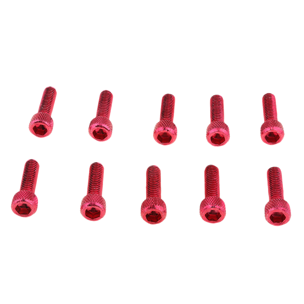 10 pcs M6 x 20mm Pitch Gelegeerd Staal Hex Bolt Inbusbouten Rode aluminium legering sterkte corrosiebestendigheid