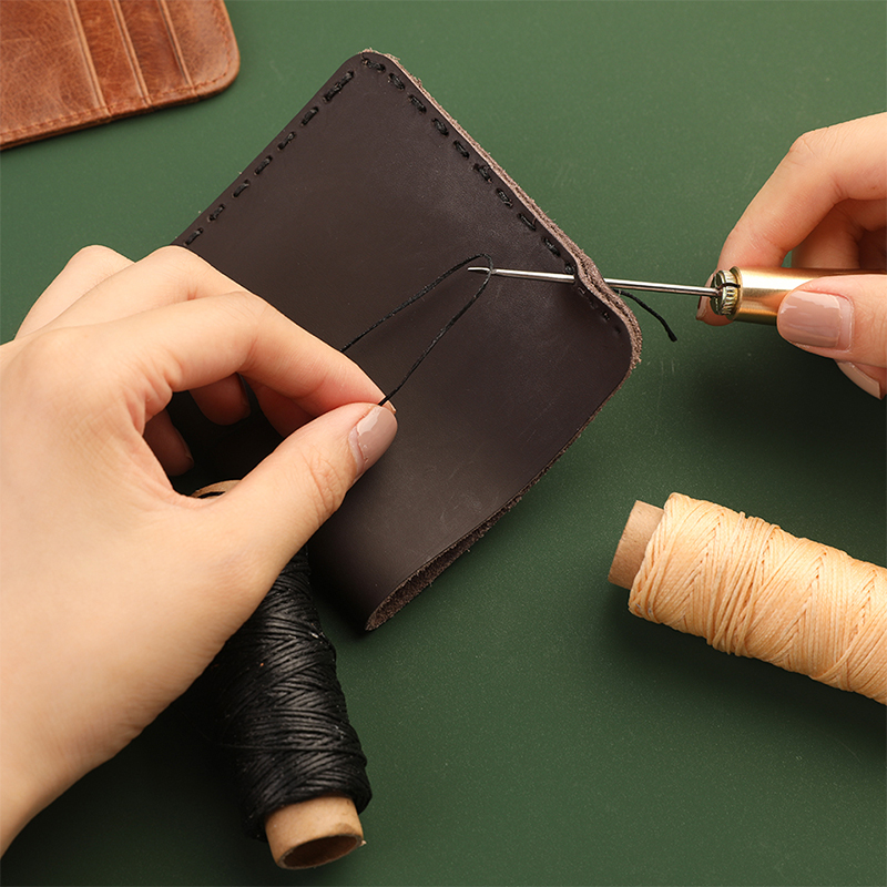 LMDZ Leather Sewing Awl Thread Kit Sewing Tool Stitcher Leather Tool Punch Hole Tools Stitcher Leather Hand Stitching Tool Sets