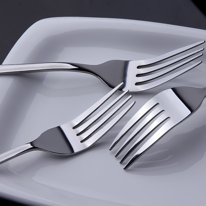 6pcs Dinner Fork Stainless Steel Dessert Fruit Forks Cake Salad Fork set Silver Dinnerware Kitchen Cutlery Silverware 5 size