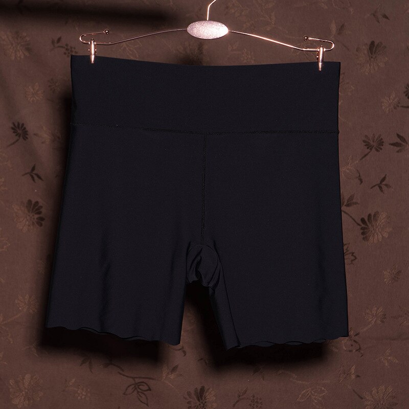 Blonder sikkerhed korte bukser kvinder spandex sommer åndbare udsatte bukser undertøj under nederdel korte tights: Sort