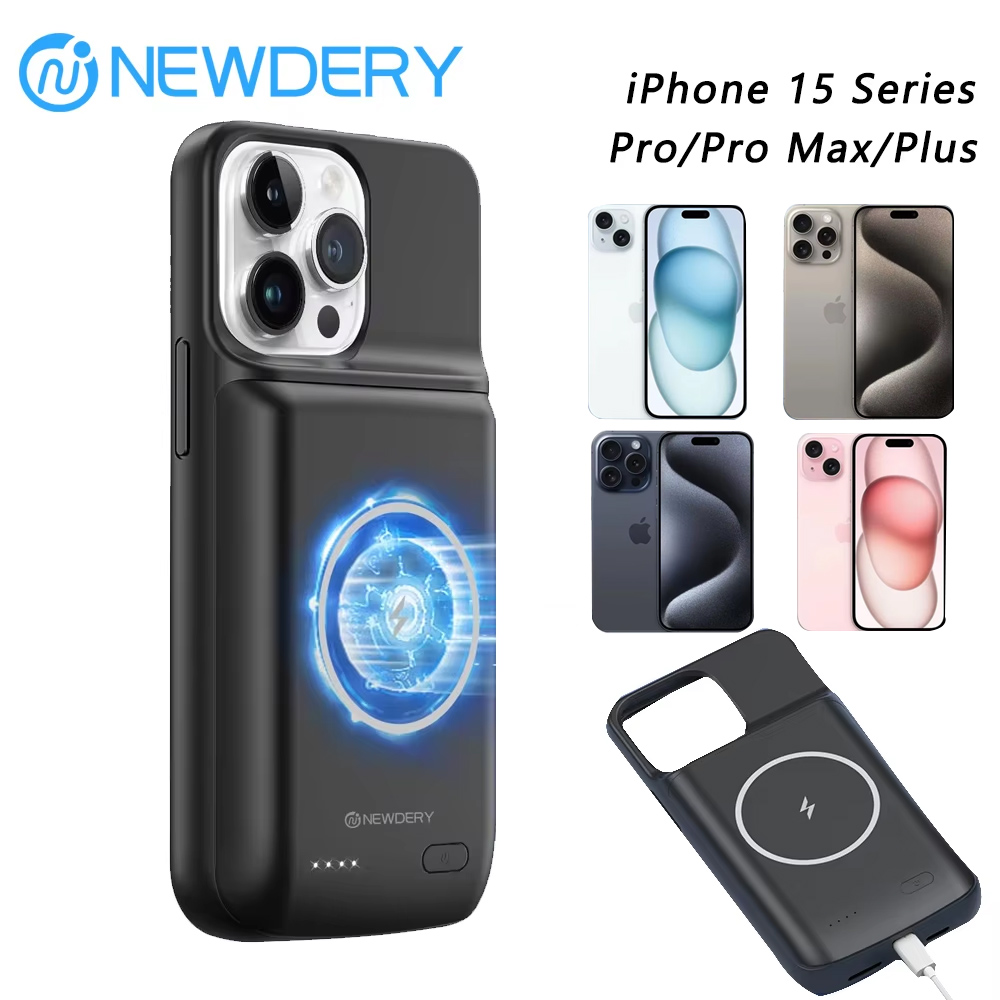 Akku-Hülle für iPhone 15/15Profi/15Profi Max/15Plus, kabelloses beladen, externer Akku, tragbare wiederaufladbare Ladegerät-Hülle