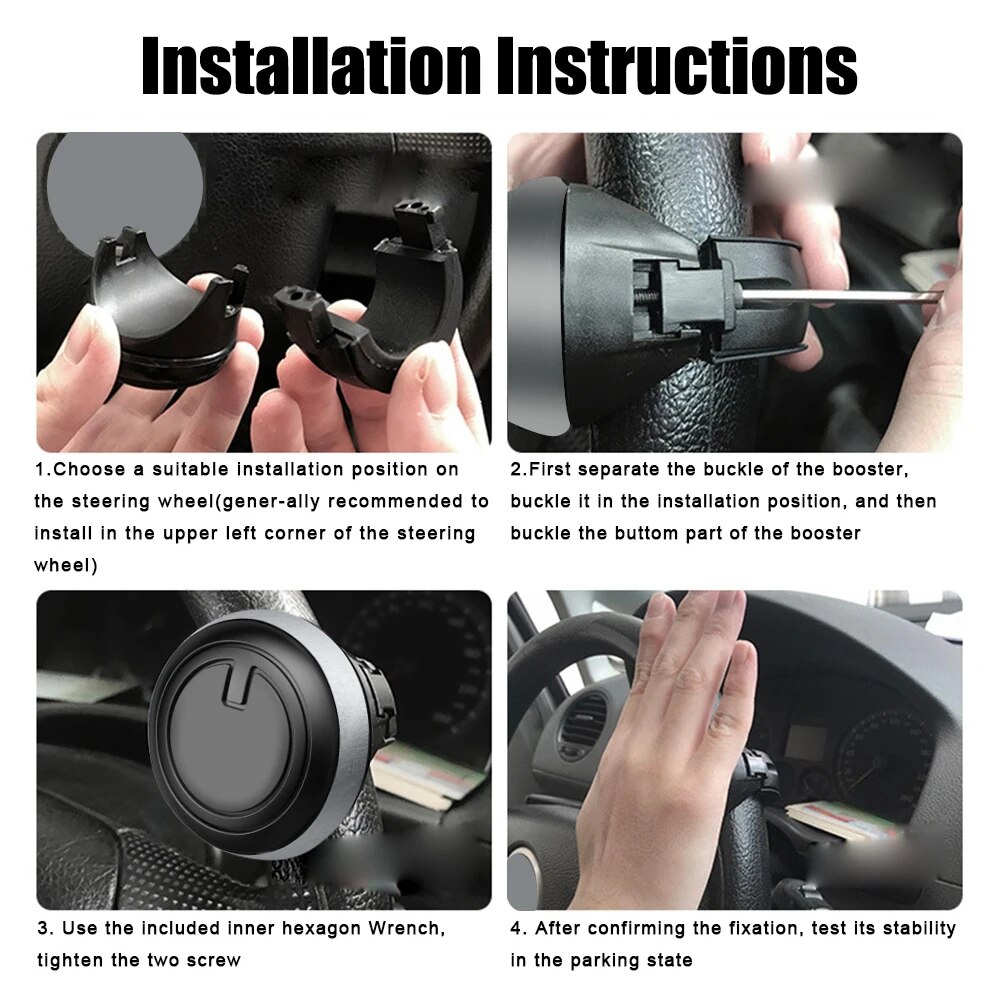 Volante per auto Booster Ball Turning Spinner Manopola Cuscinetto Maniglia di alimentazione Rotante Accessori auto universali Kit di risparmio di manodopera