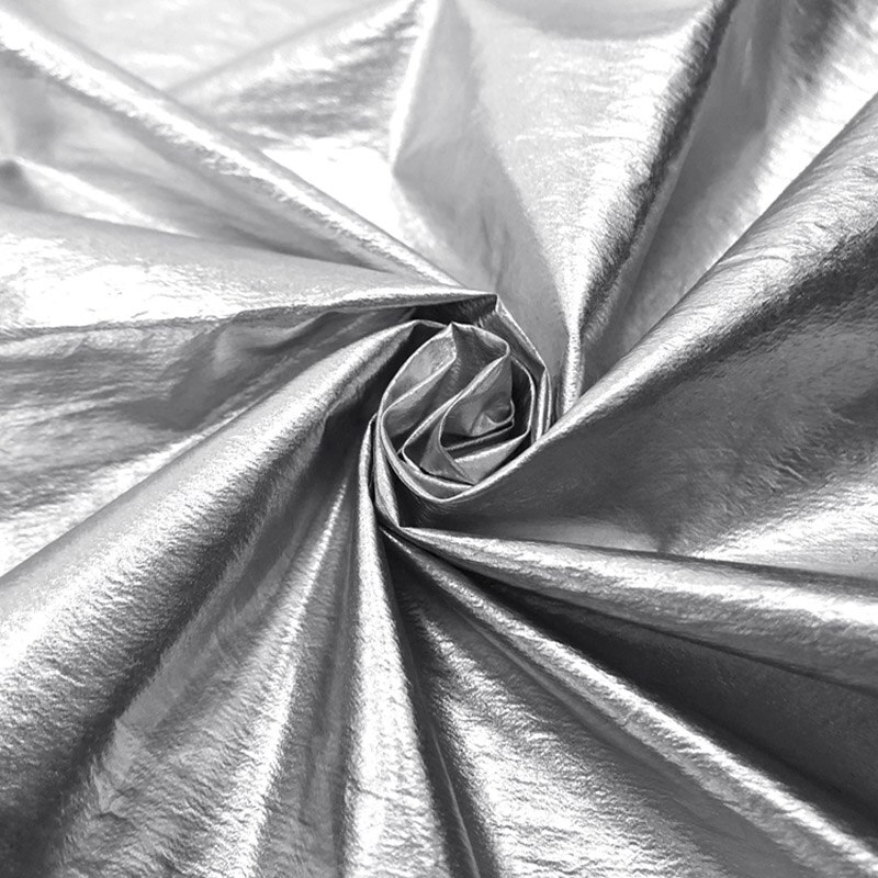1.5*1m nylon bølget gull dunjakke stoff bomull dress flerfarget valgfritt gull og sølv bølget tynt nylon stoff: 6