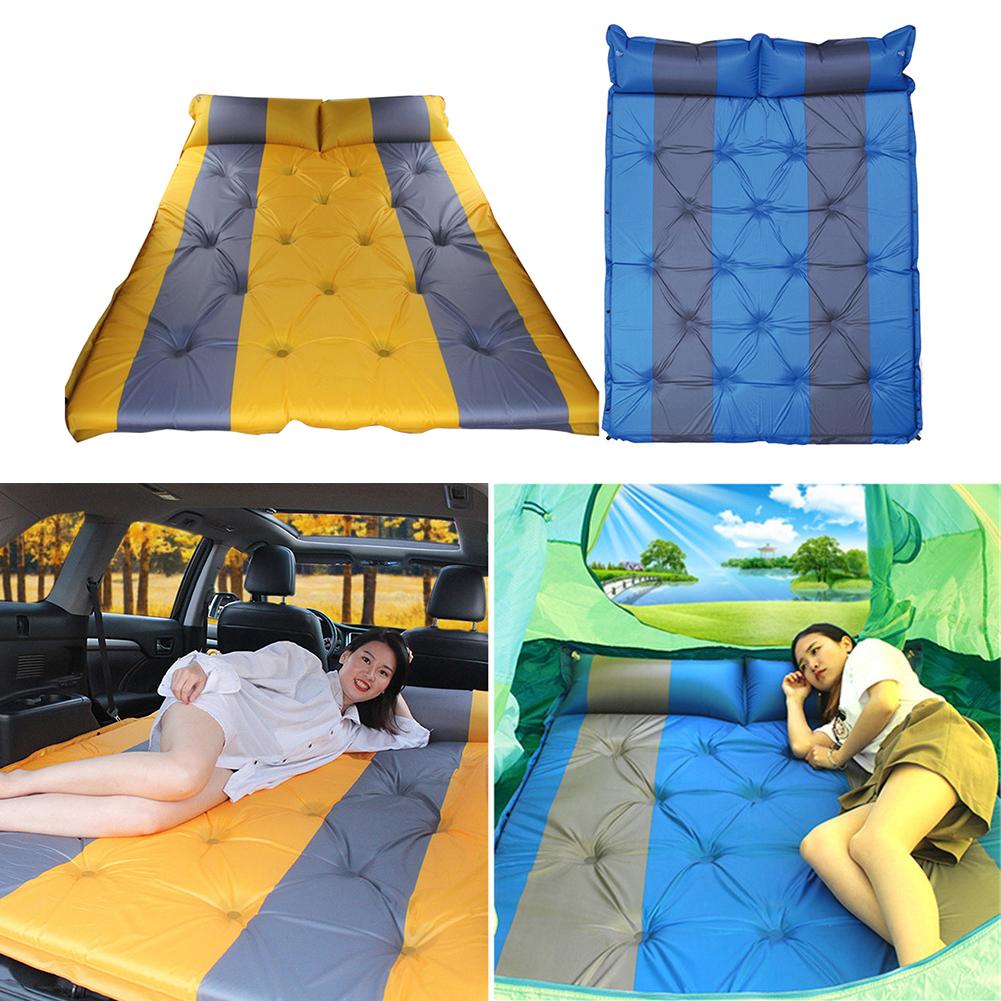 Matelas de voyage gonflable pour voiture, lit de voiture universel pour siège arrière, oreiller de canapé multifonctionnel, coussin de tapis de Camping en plein Air
