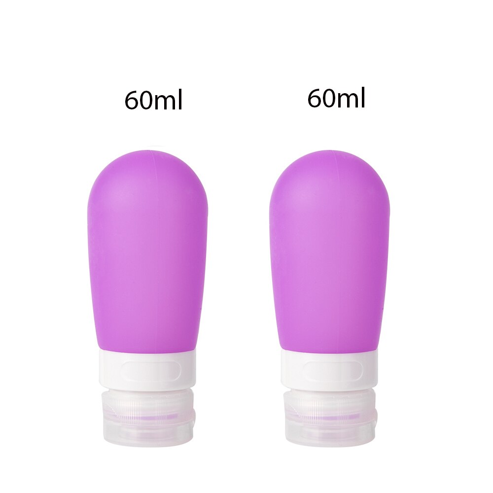 1/2/3 st set 38ml 60ml 80ml tomma silikon resepaket packpress flaska för lotion schampo bad små provbehållare