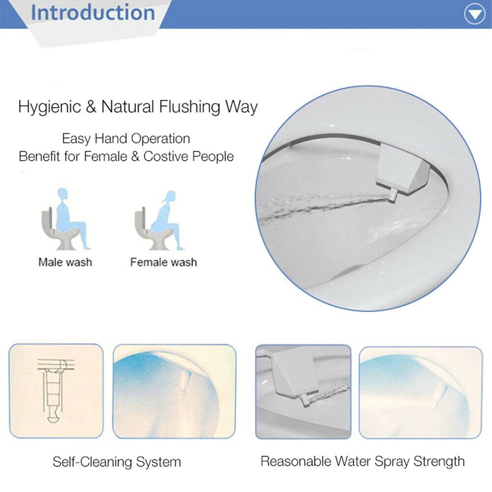 Toilet Seat Bidet Set Bathroom Bidet Toilet Fresh Water Spray Clean Seat Non-Electric Kit Attachment Bathroom Bidet Sprayer
