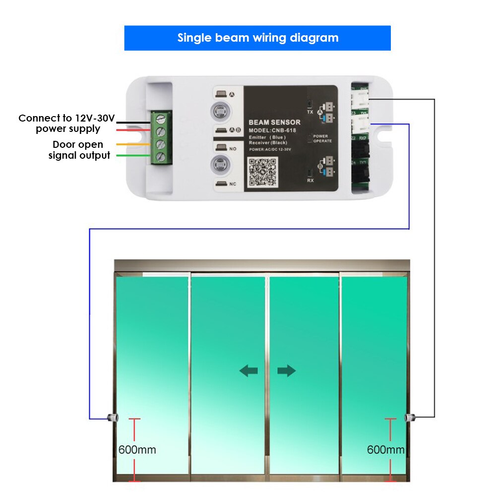 Lichtschranke Sensor 10m infrarot elektronische Sicherheit Licht automatische tür sicherheit strahl Sensor (Einzel/doppel Strahl): Single Strahl