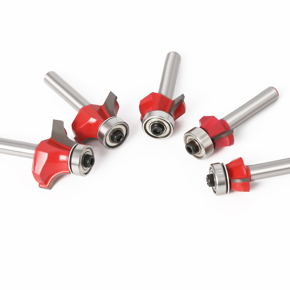 1/4 6mm Shank Corner Round Over Router Bit with BearingMilling Cutter for Wood Woodwork Tungsten Carbide Milling Cutter