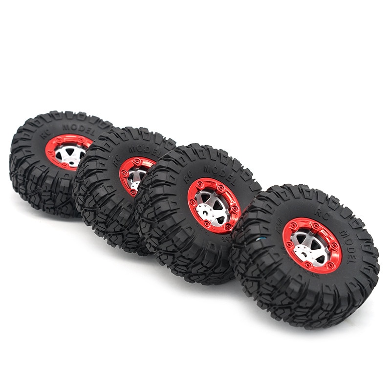 1:12 RC Truck Crawlers 100mm Rubber Tires Tyres with Wheel Hex 4X for Wltoys 12428 12423 FY01 FY02 FY03