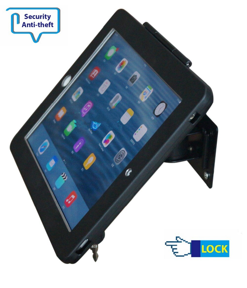 Fit for iPad 2/3/4/air/pro wall mount metal case for ipad stand display bracket tablet pc lock holder support full motion angle