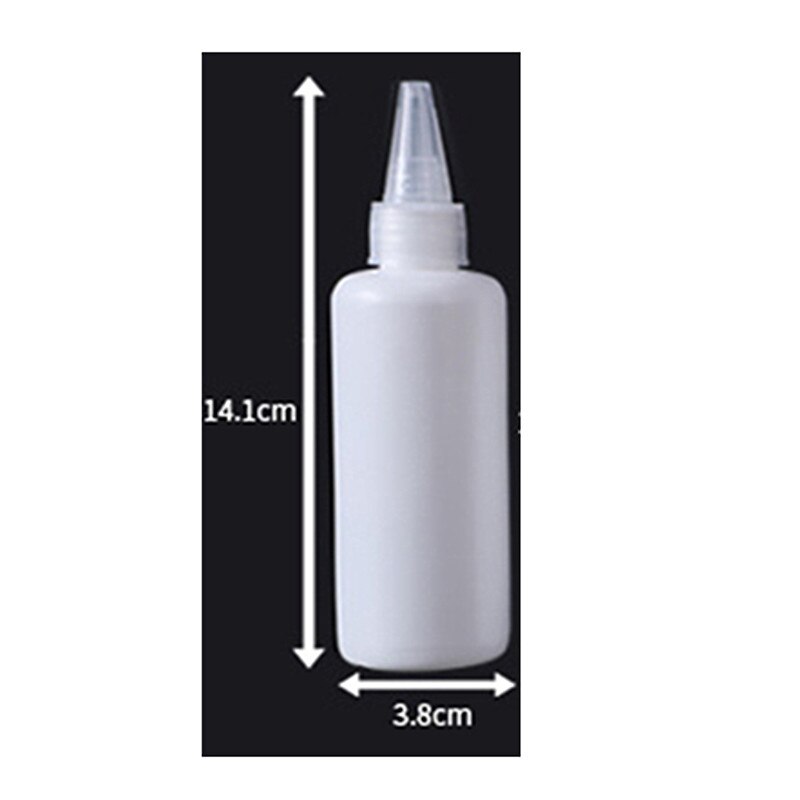 150ml/250ml Plastic Salon Hair Color Applicator Bottle Scale Hairdressing Hair Dye Bottle Measuring Tool: 100ml