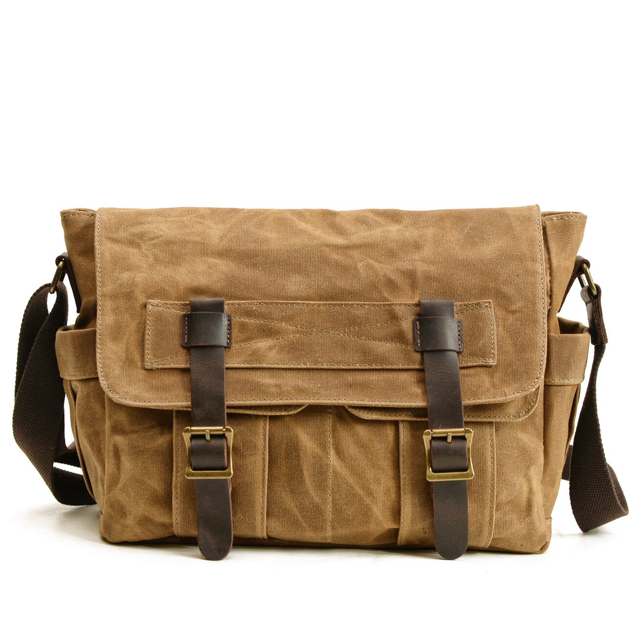 Digital Camera Bag Shoulder Camera Bag Mass Nikon Canon Machine 1 Mirror 2 Mirror Messenger SLR Camera Bag: Khaki