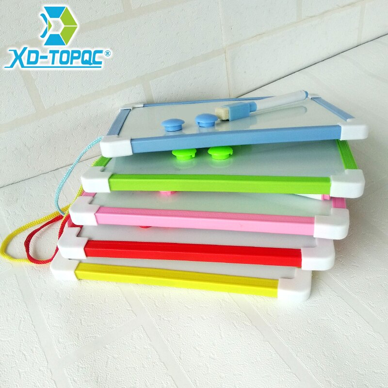 1 pc Kids Whiteboard Dry Wipe Board 5 Colors Frame Mini Drawing Magnetic White board Small Hanging Erase Boards With Pen