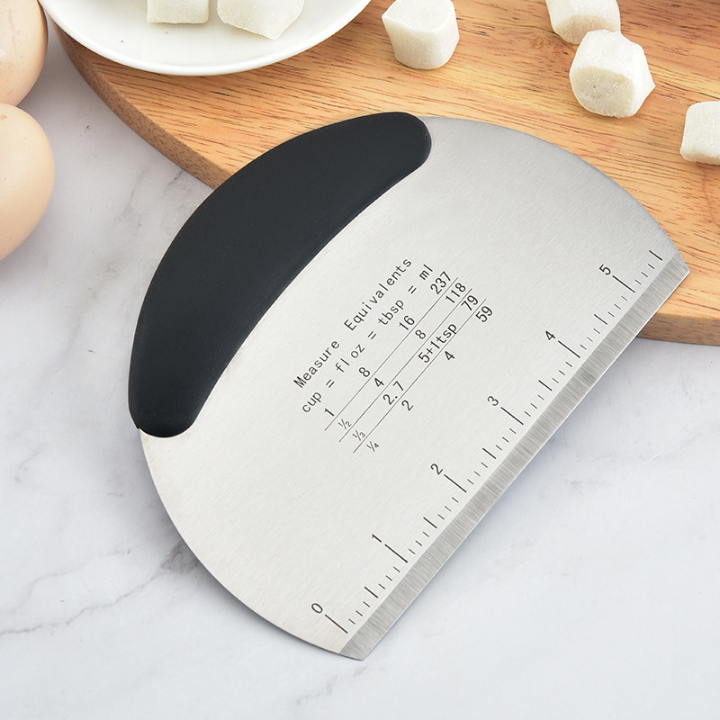 Stainless Steel Dough Cutter Flour Pastry Cutter With Scale Pizza Cutter Bread Dough Cutter Dough Cutting Tool
