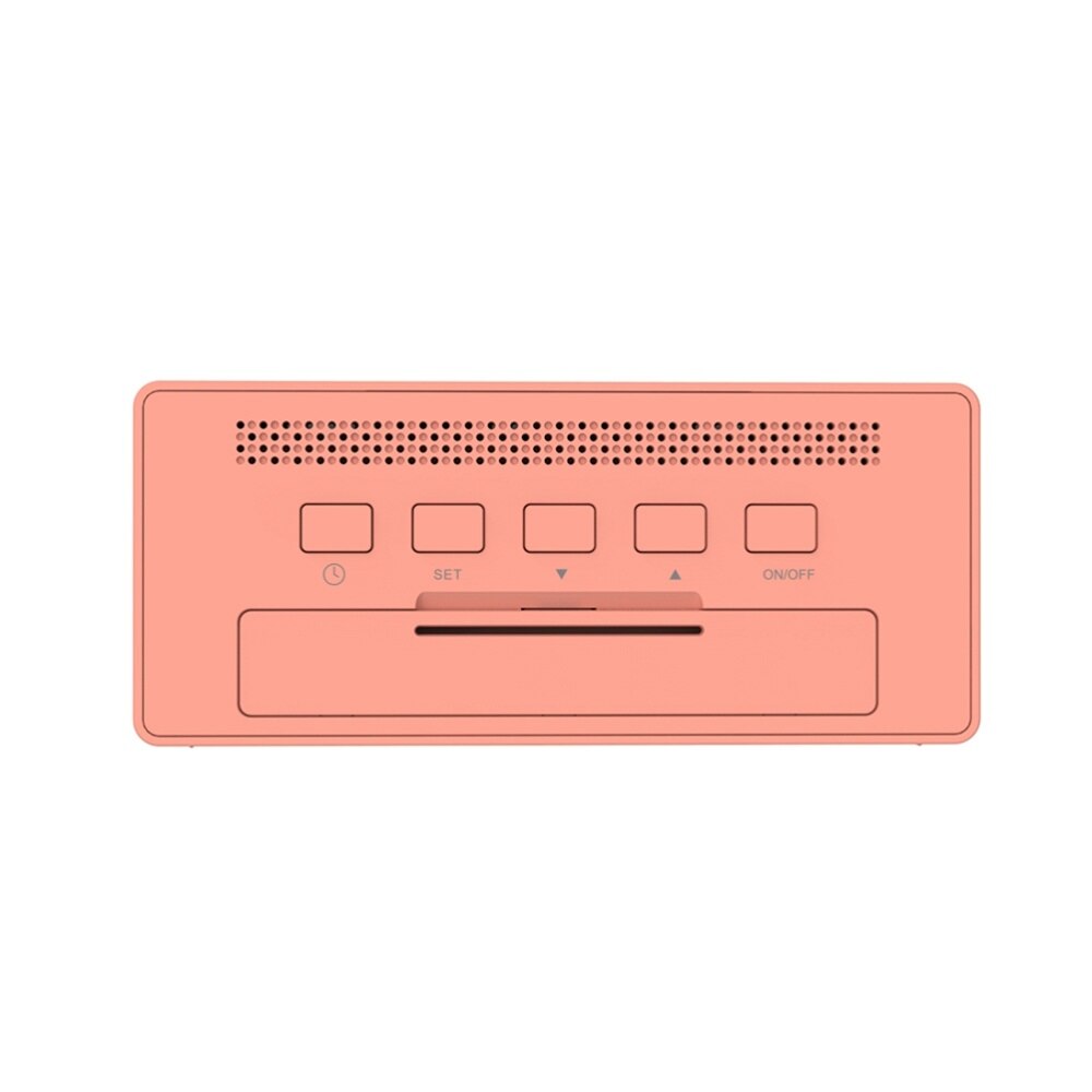 LCD Battery Powered Large Screen Display Digital Alarm Clock Battery Included(White)